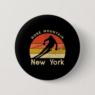 Badge Rond 5 Cm Montagne vintage de ski Gore Mountain New York