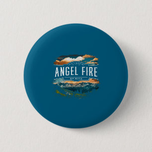Badge Rond 5 Cm Montagnes Angel Fire Nouveau-Mexique Randonnée Ext