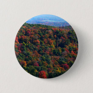 Badge Rond 5 Cm Montagnes Appalaches en automne