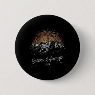 Badge Rond 5 Cm Montagnes de Cortina D'ampezzo Italie Randonnée Pl