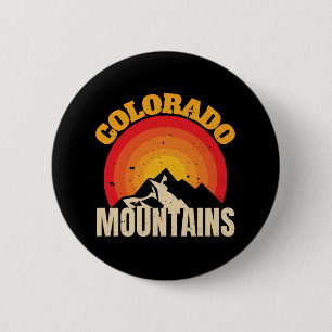 Badge Rond 5 Cm Montagnes du Colorado