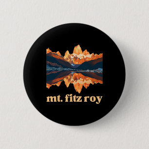 Badge Rond 5 Cm Montagnes du Mt. Fitz Roy et Laguna Capri 