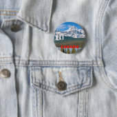 Badge Rond 5 Cm Montagnes rocheuses Canada (En situation)