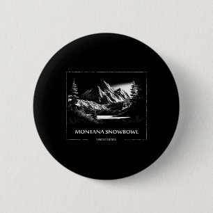 Badge Rond 5 Cm Montana Snowbowl États-Unis Ski Ski alpin Skieur