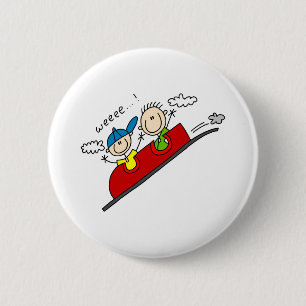 Badge Rond 5 Cm Monte du bouton de montagne russe