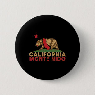 Badge Rond 5 Cm Monte Nido Californie Vintage Bear Rétro État