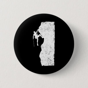 Badge Rond 5 Cm Montée de rochers drôle grimpeur de montagne Bould