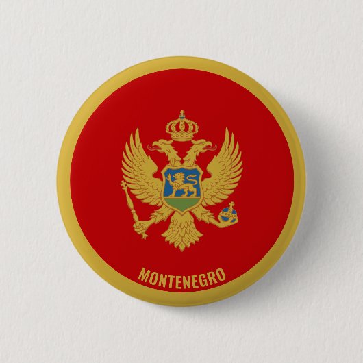 Badge Rond 5 Cm Monténégro Drapeau charmant patriotique (Devant)