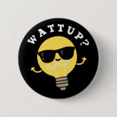 Badge Rond 5 Cm Monter Funny Electric Bulb Pun Dark BG (Devant)
