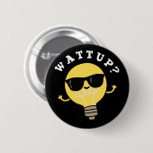 Badge Rond 5 Cm Monter Funny Electric Bulb Pun Dark BG (Devant & derrière)