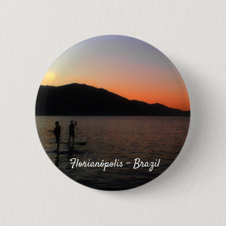 Badge Rond 5 Cm Montez à patauger au coucher du soleil