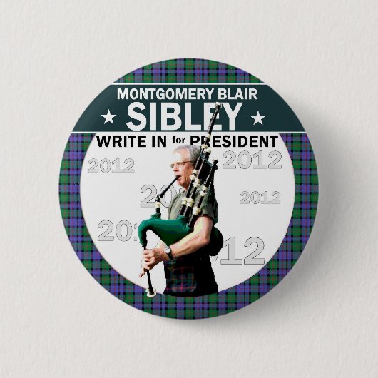 Badge Rond 5 Cm Montgomery Blair Sibley pour le président 2012 (Devant)
