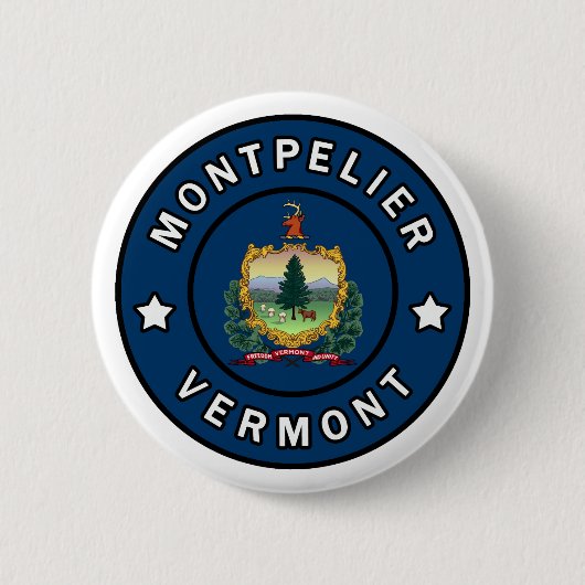Badge Rond 5 Cm Montpelier Vermont (Devant)