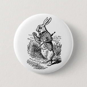 Badge Rond 5 Cm Montre vintage Alice au pays des merveilles le lap
