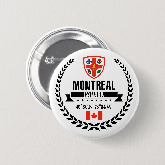 Badge Rond 5 Cm Montréal (Devant & derrière)