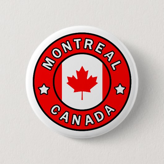 Badge Rond 5 Cm Montréal Canada (Devant)