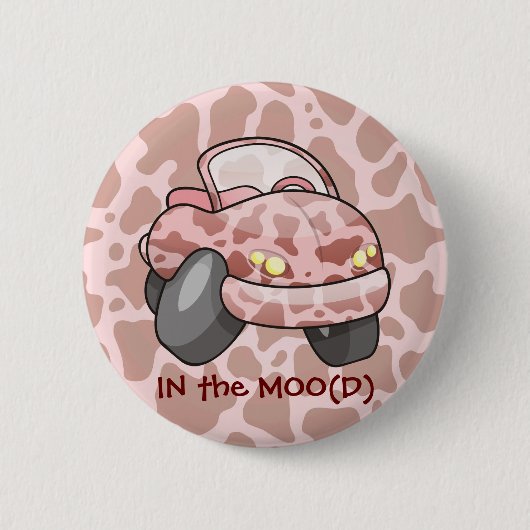 Badge Rond 5 Cm Moo Car (Devant)