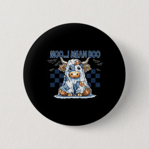 Badge Rond 5 Cm Moo Je Veux Dire Boo Vache Éffrayante Halloween Pa