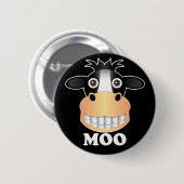 Badge Rond 5 Cm Moo - Standard, Bouton rond De 2¼ Pouce  (Devant & derrière)