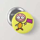 Badge Rond 5 Cm Moodbutton "heureux" - customisé (Devant & derrière)