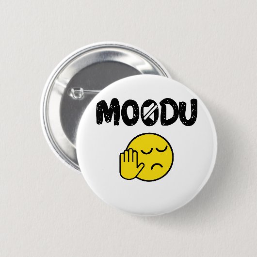 Badge Rond 5 Cm Moodu Tamil Shutup drôle (Devant & derrière)