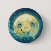Badge Rond 5 Cm Moon Face Button Pin (Devant)