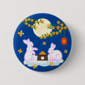 Badge Rond 5 Cm Moon Rabbit Mooncake Osmanthus (Devant)