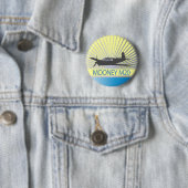Badge Rond 5 Cm Mooney M20 Aviation (En situation)