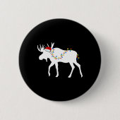 Badge Rond 5 Cm Moose de Noël (Devant)