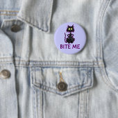Badge Rond 5 Cm Mordez-moi ! Conceptions de cadeau de chat (En situation)