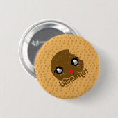 Badge Rond 5 Cm Mordez-moi ! édition de biscuit (Devant & derrière)