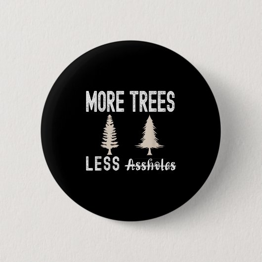 Badge Rond 5 Cm More Trees Less Holes Ugly Christmas Sweater  (Devant)