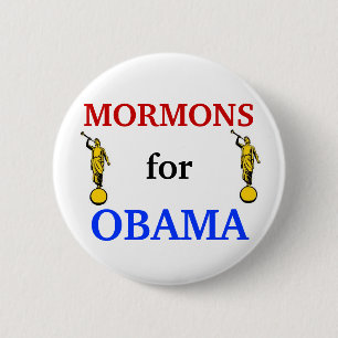 Badge Rond 5 Cm Mormons pour le bouton d'Obama 2012