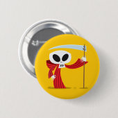 Badge Rond 5 Cm Mort rouge - Bouton (Devant & derrière)