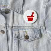Badge Rond 5 Cm Mortier et pilon (En situation)
