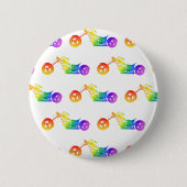 Badge Rond 5 Cm Mortocycle arc-en-ciel (Devant)