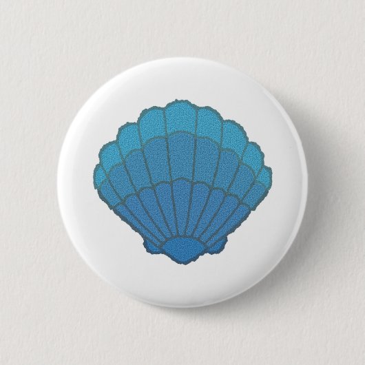 Badge Rond 5 Cm Mosaïque Blue Seashell (Devant)