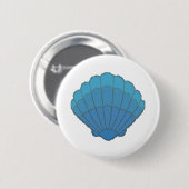 Badge Rond 5 Cm Mosaïque Blue Seashell (Devant & derrière)