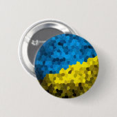 Badge Rond 5 Cm Mosaïque du drapeau ukrainien (Devant & derrière)