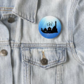 Badge Rond 5 Cm Mosquée de l'Aïd Moubarak avec typographie (En situation)