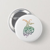 Badge Rond 5 Cm Mosquée religieuse Coran Calligraphie arabe islami (Devant & derrière)