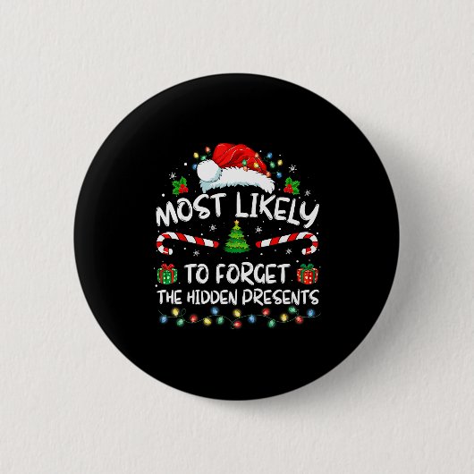Badge Rond 5 Cm Most Likely To Forget The Hidden Family Christmas (Devant)