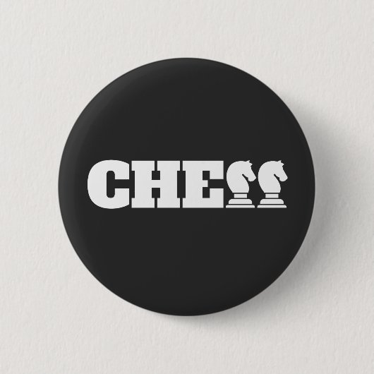 Badge Rond 5 Cm Mot d'échecs Chevaliers blancs Stratégie créative  (Devant)