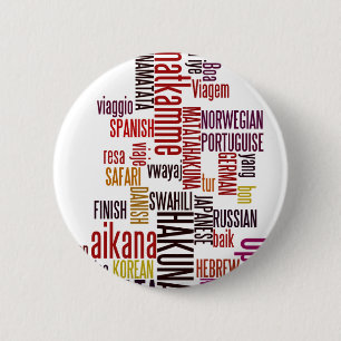 Badge Rond 5 Cm mot Hakuna Matata