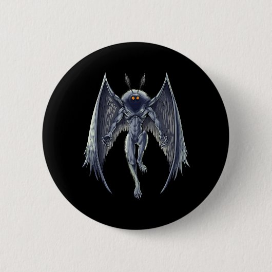 Badge Rond 5 Cm Mothman Cryptid Creator (Devant)