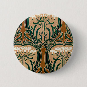 Badge Rond 5 Cm Motif Art Nouveau #9
