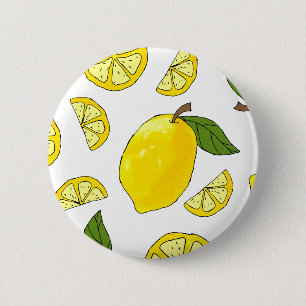 Badge Rond 5 Cm Motif au citron