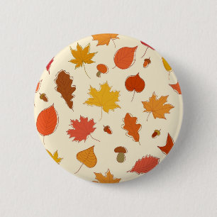 Badge Rond 5 Cm Motif automne
