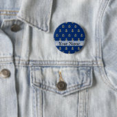 Badge Rond 5 Cm Motif bleu d'ancre (En situation)
