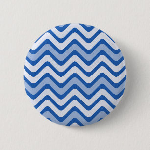 Badge Rond 5 Cm Motif bleu ondulé